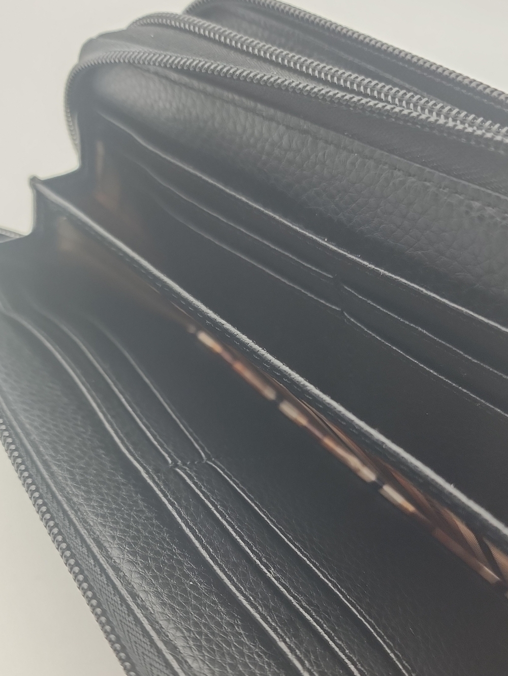 Tignanello Black Leather Continental Zipper Wallet - Picture 12 of 13